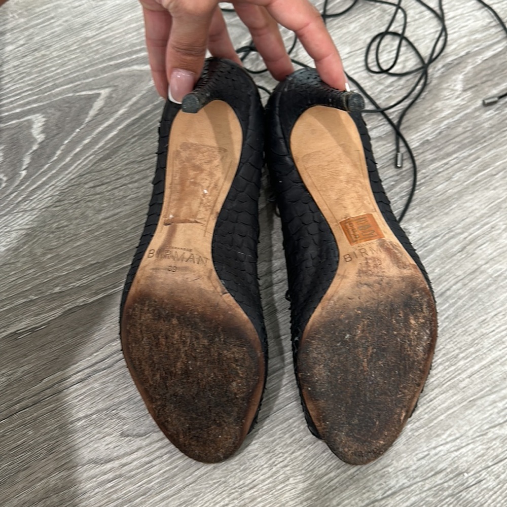 Alexandre Birman Donna Black Python Textured Leat… - image 8